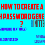 How to Create a Numeric Password Generator in Batch | Binit Ghimire